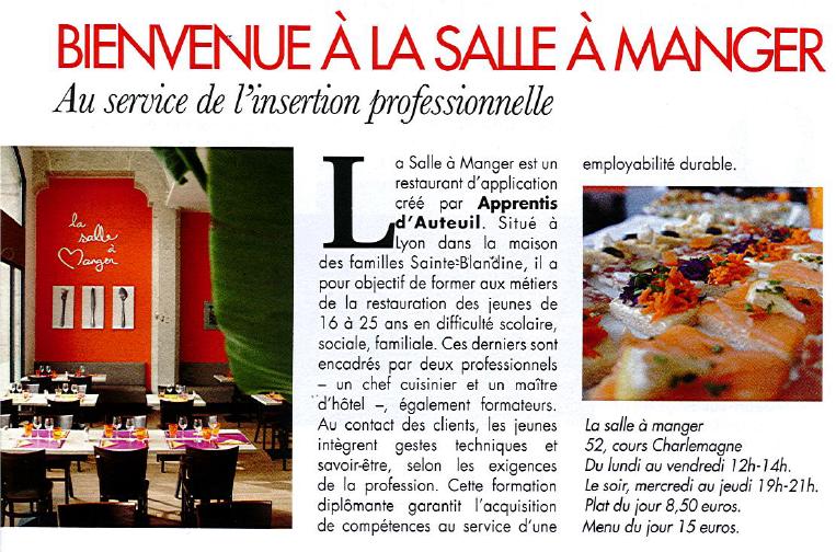 Nouvel Article Sur Lyon People La Salle A Manger Lyon Grenoble